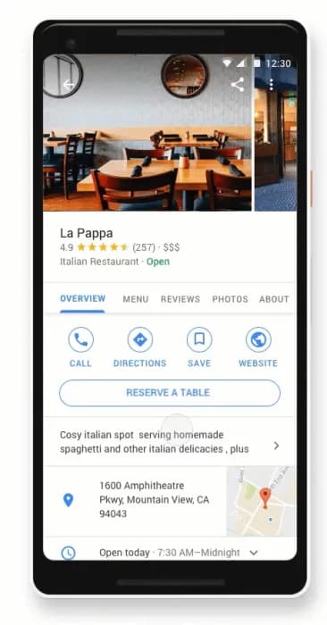 Let customers book directly via Google Maps